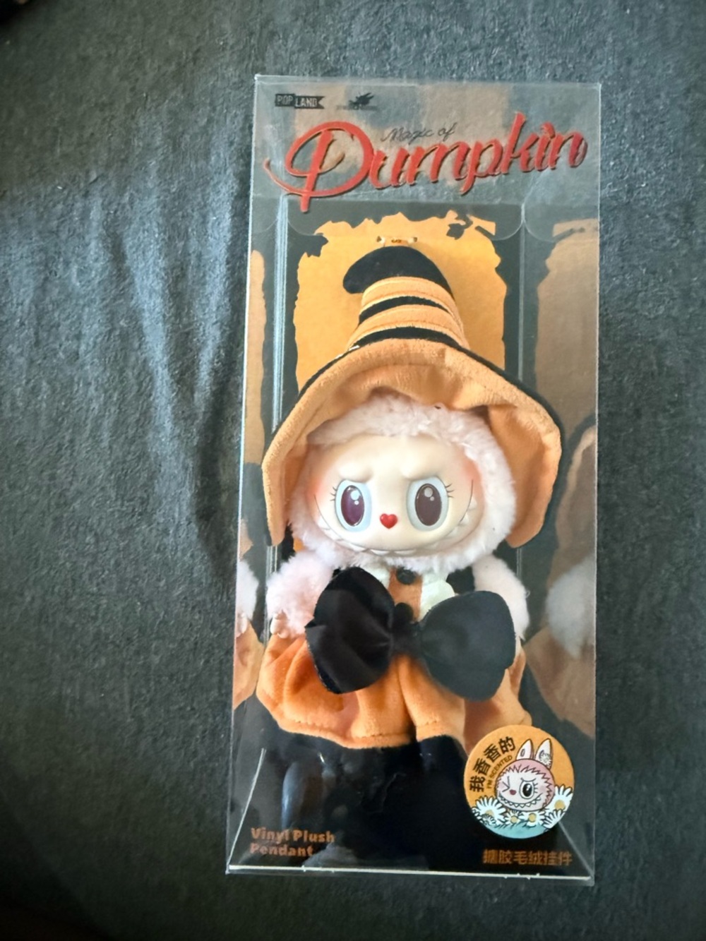 Pop Mart POP LAND Magic of Pumpkin Vinyl Plush Pendant for Halloween Mokoko